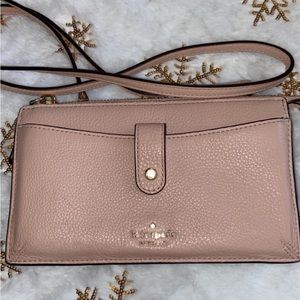 Nude Kate Spade crossbody wallet
